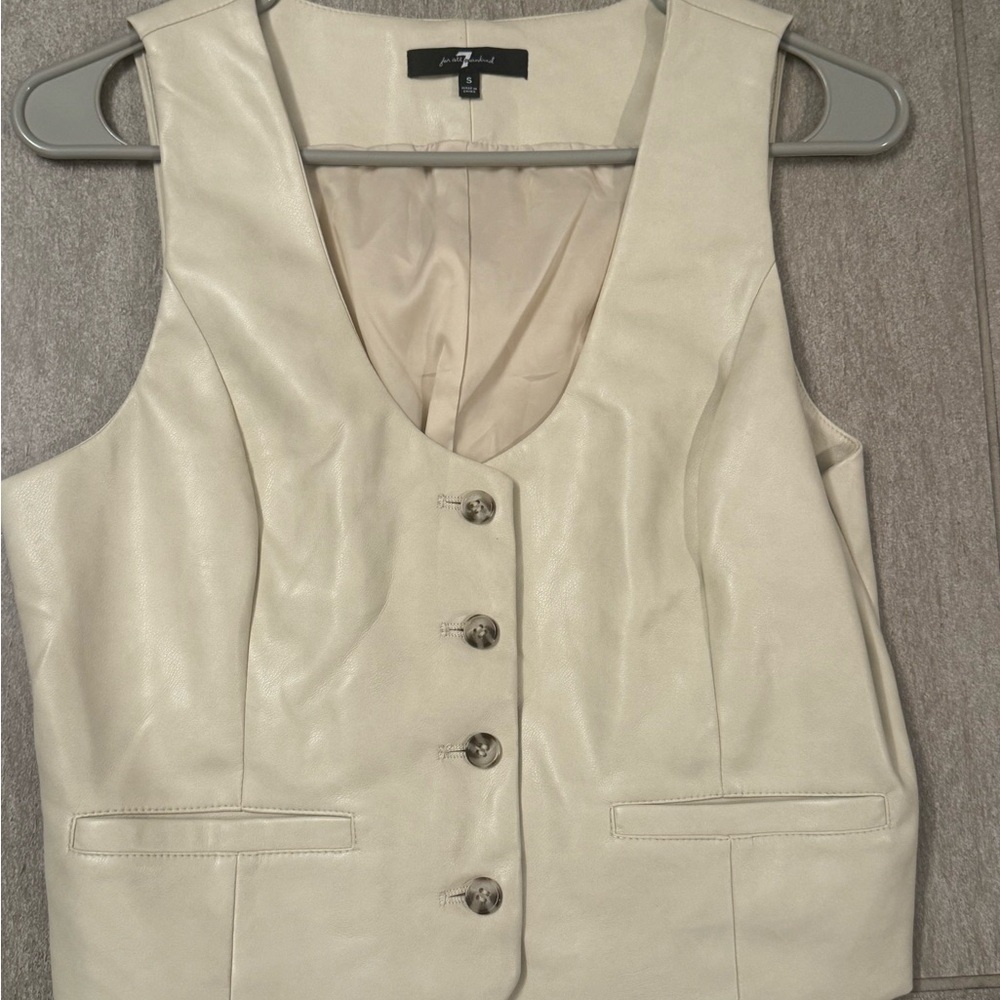 7 For All Mankind Faux Leather Vest